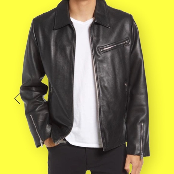 COPY - Men’s Karl Lagerfeld Motorcross Jacket 100% Genuine Leather New (Dead St… - Picture 4 of 15